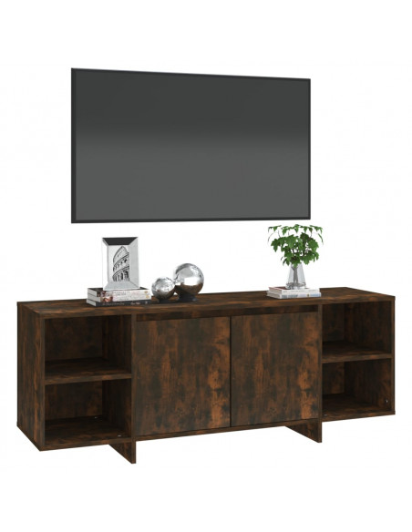Mobile Porta TV Rovere Fumo 130x35x50 cm in Truciolato