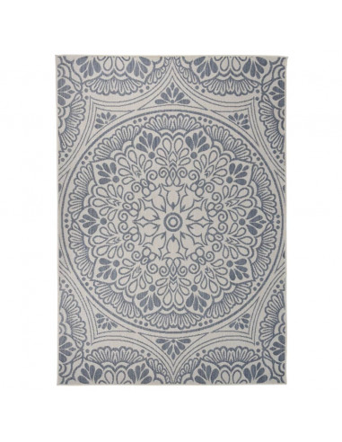 Tappeto da Esterni a Tessitura Piatta 160x230 cm Motivo Blu