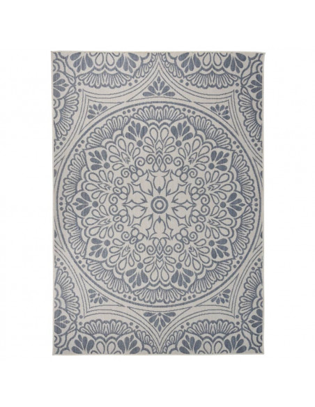 Tappeto da Esterni a Tessitura Piatta 160x230 cm Motivo Blu