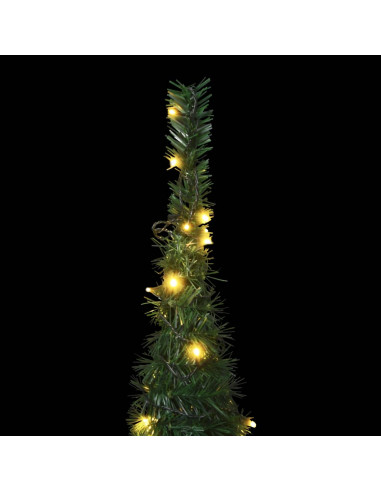 Albero di Natale Artificiale Apribile Preilluminato Verde 210cm