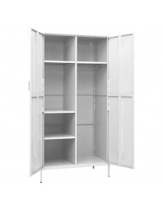 Armadio Bianco 90x50x180 cm in Acciaio