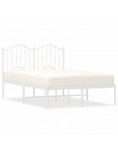 Giroletto con Testiera Metallo Bianco 120x190 cm 2