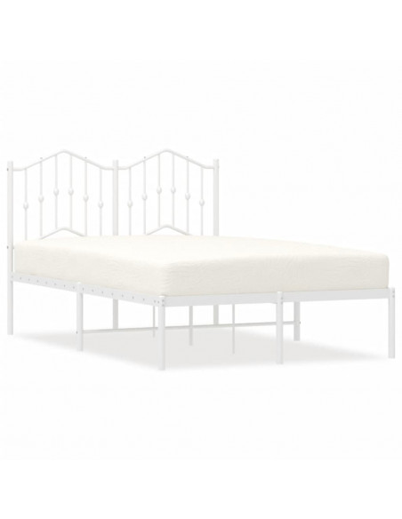 Giroletto con Testiera Metallo Bianco 120x190 cm