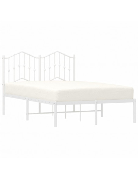 Giroletto con Testiera Metallo Bianco 120x190 cm