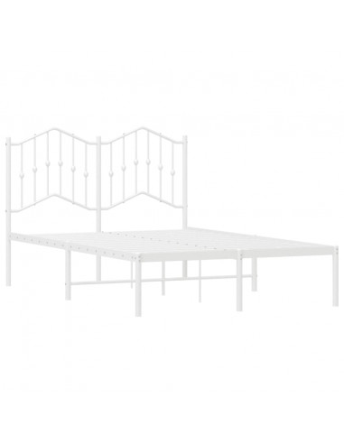 Giroletto con Testiera Metallo Bianco 120x190 cm