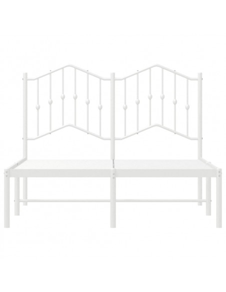 Giroletto con Testiera Metallo Bianco 120x190 cm