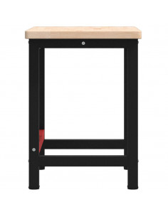 Banco Lavoro 100x60x83 cm Legno Massello Rovere Rettangolare