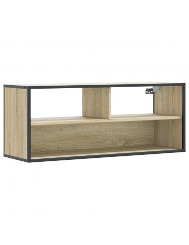 Mobile TV Rovere Sonoma 100x31x39,5cm Legno Multistrato Metallo