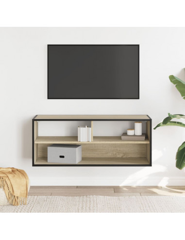 Mobile TV Rovere Sonoma 100x31x39,5cm Legno Multistrato Metallo