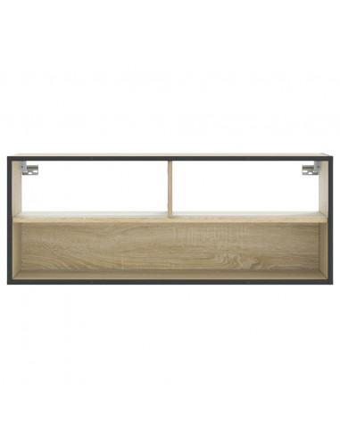 Mobile TV Rovere Sonoma 100x31x39,5cm Legno Multistrato Metallo