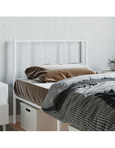 Testiera in Metallo Bianco 80 cm