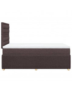 Giroletto a Molle con Materasso Marrone Scuro 120x200cm Tessuto 2