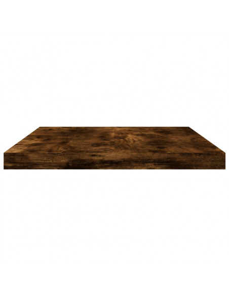 Mensole Parete 4pz Rovere Fumo 40x20x1,5 cm Legno Multistrato