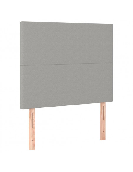 Giroletto con Testiera Grigio Chiaro 100x200 cm in Tessuto