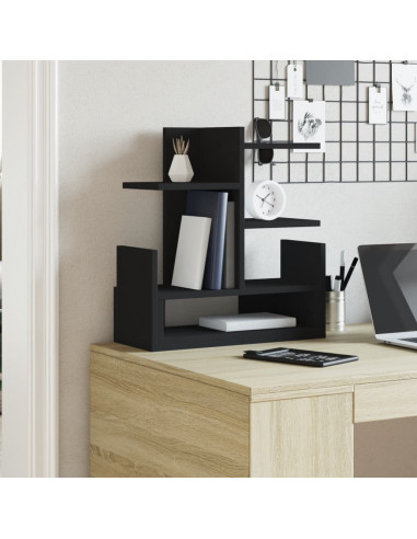 Organizer per la Scrivania Nero 49x20x52,5 cm in Multistrato