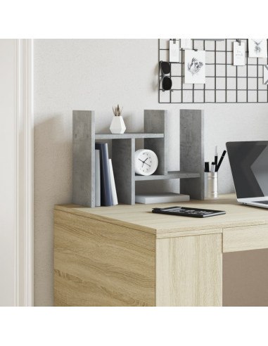 Organizer Scrivania Grigio Cemento 34,5x15,5x35,5cm Multistrato