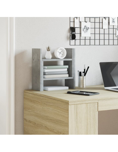 Organizer Scrivania Grigio Cemento 34,5x15,5x35,5cm Multistrato