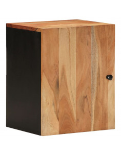 Mobile da Bagno a Parete 38x33x48cm in Legno Massello di Acacia 2