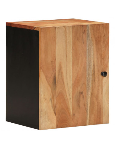 Mobile da Bagno a Parete 38x33x48cm in Legno Massello di Acacia