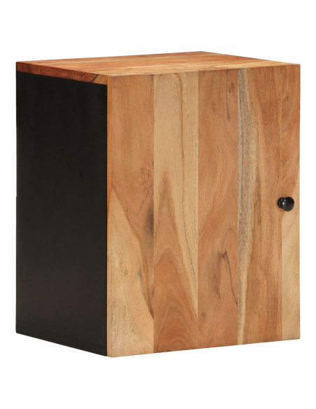 Mobile da Bagno a Parete 38x33x48cm in Legno Massello di Acacia
