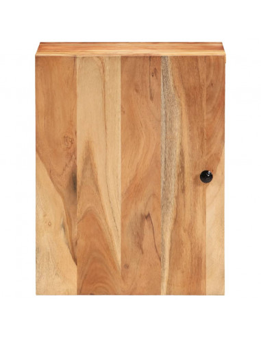 Mobile da Bagno a Parete 38x33x48cm in Legno Massello di Acacia