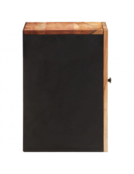 Mobile da Bagno a Parete 38x33x48cm in Legno Massello di Acacia