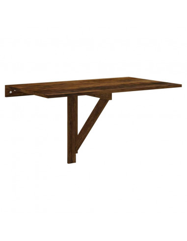 Tavolino Parete Pieghevole Rovere Fumo 100x60x56 cm Multistrato