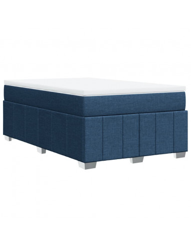 Giroletto a Molle con Materasso Blu 120x190 cm in Tessuto