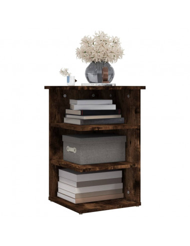 Mobiletto Laterale Rovere Fumo 35x35x55 cm in Legno Multistrato