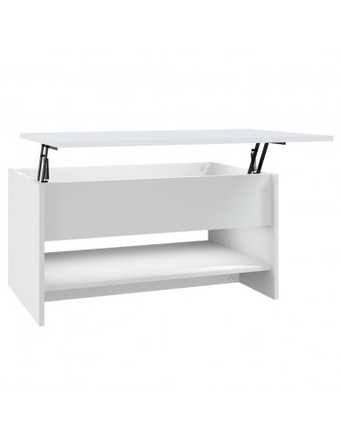 Tavolino da Salotto Bianco 80x50x40 cm in Legno Multistrato