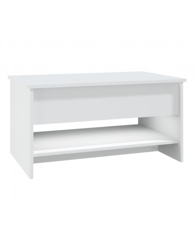 Tavolino da Salotto Bianco 80x50x40 cm in Legno Multistrato