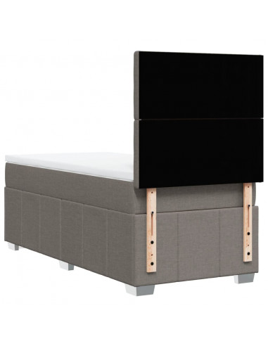 Giroletto a Molle con Materasso Tortora 90x200 cm inTessuto