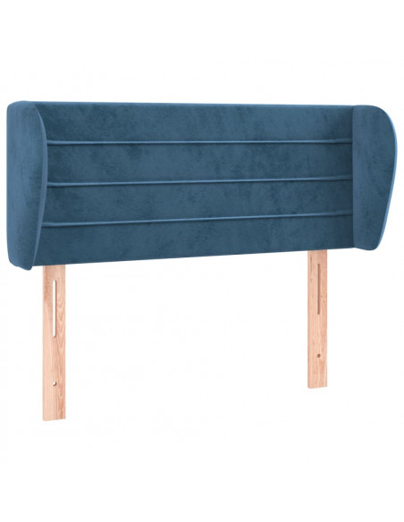 Testiera ad Orecchio Blu Scuro 83x23x78/88 cm in Velluto