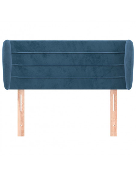 Testiera ad Orecchio Blu Scuro 83x23x78/88 cm in Velluto