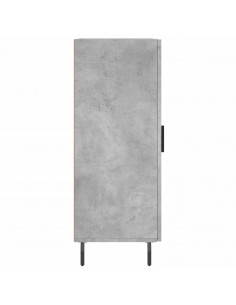 Credenza Grigio Cemento 34,5x34x90 cm in Legno Multistrato 2