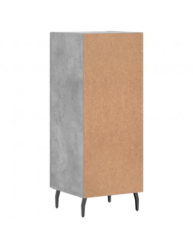 Credenza Grigio Cemento 34,5x34x90 cm in Legno Multistrato