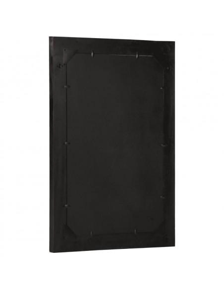 Specchio da Bagno 50x70x2,5 cm Legno Massello di Mango e Vetro