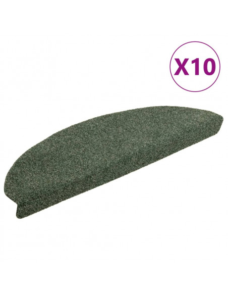 Tappetini Scale Adesivi 10 pz 65x21x4 cm Verdi Agugliati