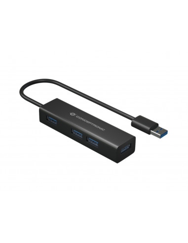 Conceptronic HUBBIES06B hub di interfaccia USB 3.2 Gen 1 (3.1 Gen 1) Type-A 5000 Mbit/s Nero
