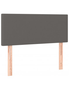 Giroletto a Molle con Materasso Grigio 90x190 cm in Similpelle