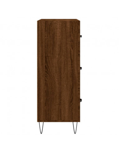 Credenza Rovere Marrone 69,5x34x90 cm in Legno Multistrato