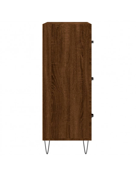 Credenza Rovere Marrone 69,5x34x90 cm in Legno Multistrato