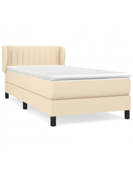 Giroletto a Molle con Materasso Crema 90x200 cm inTessuto