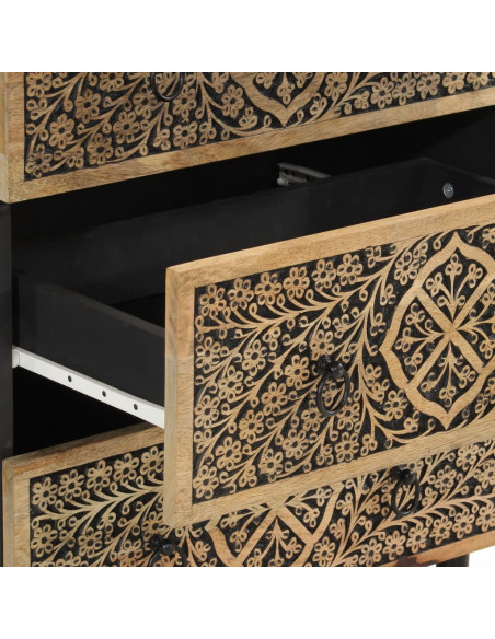 Credenza 60x33x75 cm in Legno Massello di Mango