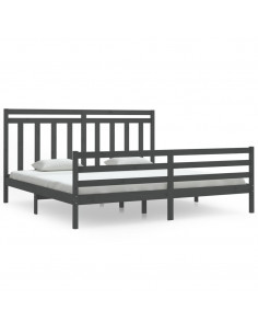 Giroletto Grigio in Legno Massello 200x200 cm 2