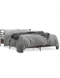 Giroletto Rovere Marrone 160x200cm in Legno Multistrato Metallo 2