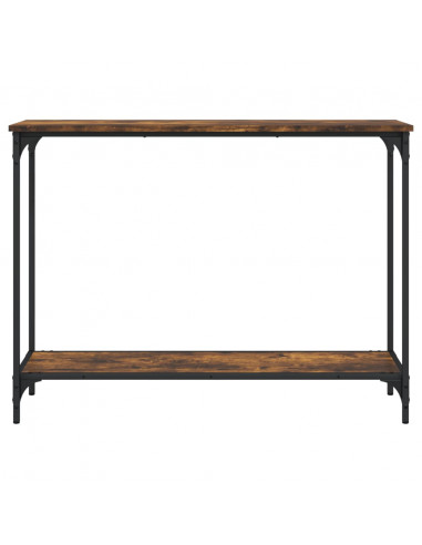 Tavolino Consolle Rovere Fumo 101x30,5x75 cm Legno Multistrato