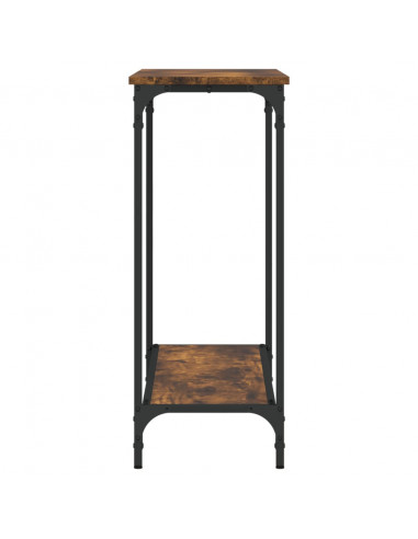 Tavolino Consolle Rovere Fumo 101x30,5x75 cm Legno Multistrato