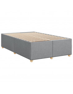 Giroletto a Molle con Materasso Grigio Chiaro 120x200cm Tessuto 2