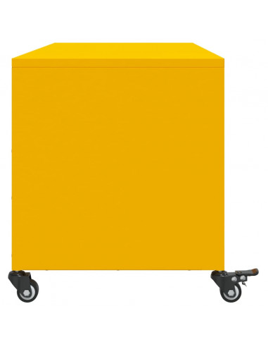 Mobile TV Giallo Senape 100,5x39x43,5 cm in Acciaio